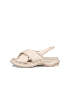 Dámske kožené vychádzkové sandále ECCO® Offroad - Béžová - O