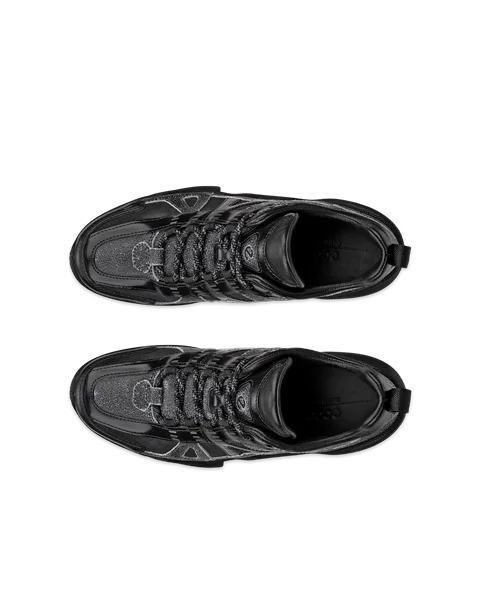 Women's ECCO® BIOM C 65 Leather Boot - Black - Top_Left_Pair