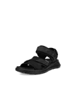 Moški sandali iz usnja nubuk ECCO® Exowrap - črna - M