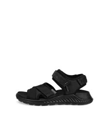 Men's ECCO® Exowrap Nubuck Sandal - Black - O