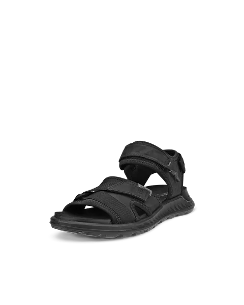 Ženski sandali iz usnja nubuk ECCO® Exowrap - črna - M