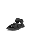 Damskie nubukowe sandały ECCO® Exowrap - Czarny - M