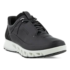 Women's ECCO® Multi-Vent Leather Gore-Tex Shoe - Black - Main