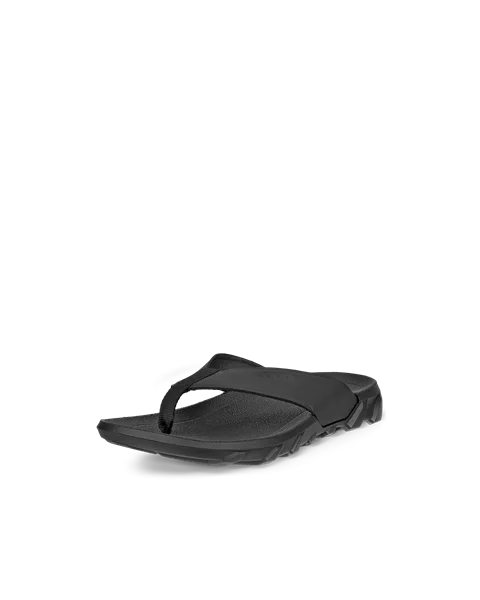 Unisex ECCO® MX Flipsider Leather Flip Flop - Black - M
