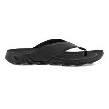 Unisex ECCO® MX Flipsider Leather Flip Flop - Black - Outside