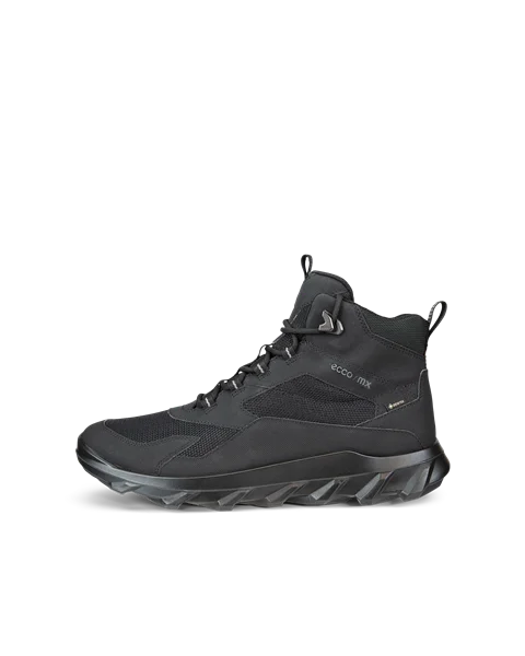 Męskie wysokie buty outdoorowe Gore-Tex ECCO® MX - Czarny - O