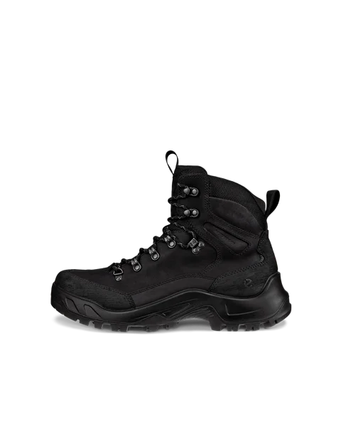 Men's ECCO® Offroad Nubuck Waterproof Mid-Cut Outdoor Boot - Black - O