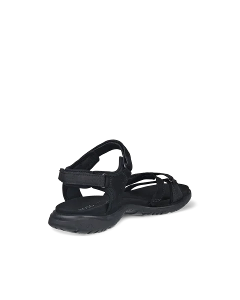 Women's ECCO® Offroad Roam Nubuck Two Strap Sandal - Black - B