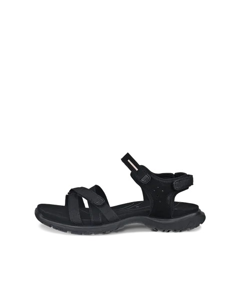 Women's ECCO® Offroad Roam Nubuck Two Strap Sandal - Black - O