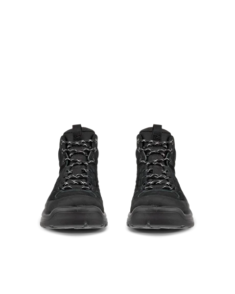 Women's ECCO® Offroad Nubuck Waterproof Mid-Cut Outdoor Boot - Black - Front_Pair