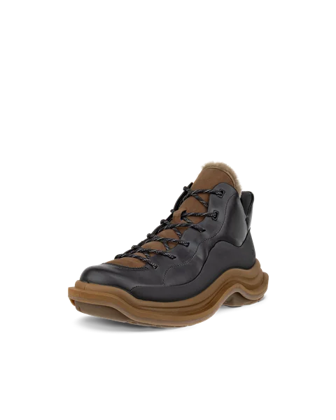 Women's ECCO® Offroad Leather Lace-Up Boot - Black - M