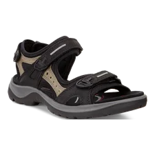 ECCO® Offroad sandale de marche en nubuck pour femme - Noir - Main