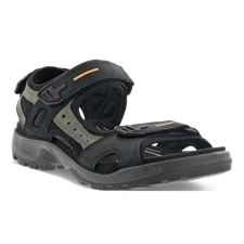 Men's ECCO® Offroad Nubuck Hiking Sandal - Black - Main