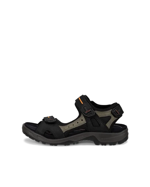 Men's ECCO® Offroad Nubuck Hiking Sandal - Black - O