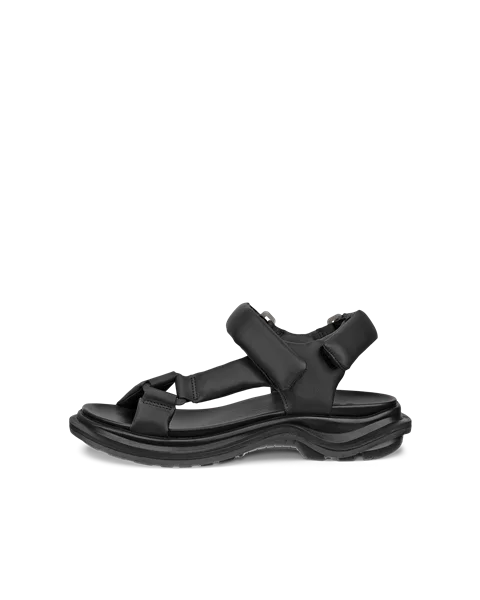 Damskie skórzane sandały outdoor ECCO® Offroad - Czarny - O