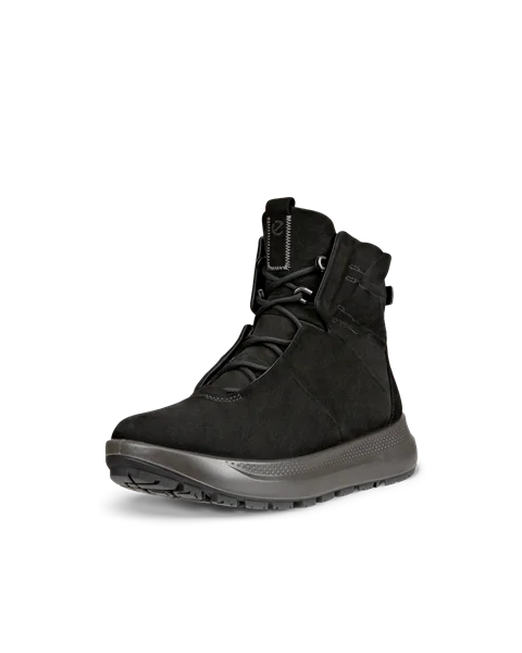 Damskie nubukowe buty outdoor za kostkę Gore-Tex ECCO® Solice - Czarny - M