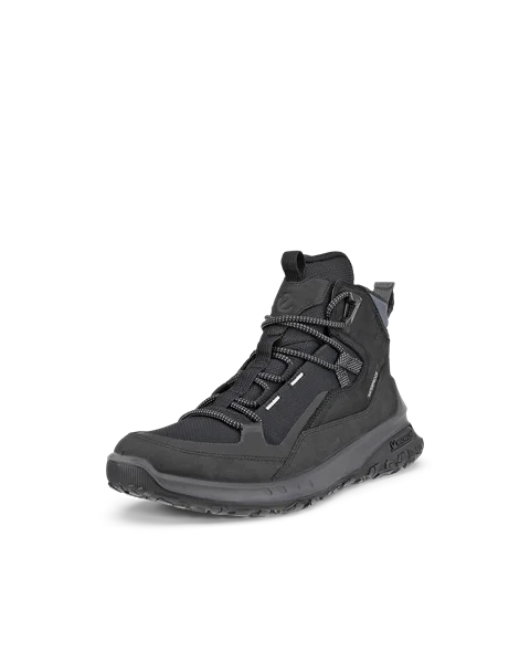 Men's ECCO® ULT-TRN Mid Nubuck Waterproof Hiking Boot - Black - M