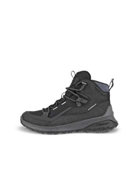 Męskie nubukowe wodoodporne buty trekkingowe ECCO® ULT-TRN Mid - Czarny - O