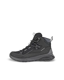 Męskie nubukowe wodoodporne buty trekkingowe ECCO® ULT-TRN Mid - Czarny - O