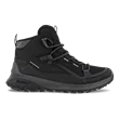 Męskie nubukowe wodoodporne buty trekkingowe ECCO® ULT-TRN Mid - Czarny - Outside