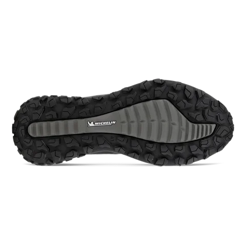 Moški vodoodporni pohodni čevlji iz nubuk usnja ECCO® ULT-TRN Mid - črna - Sole