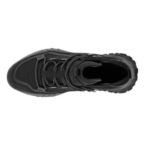 ECCO® ULT-TRN Mid chaussure de randonnée imperméable en nubuck pour homme - Noir - Top