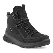 ECCO® ULT-TRN Mid støvler i vandtæt nubuck med snørebånd til damer - Sort - Main