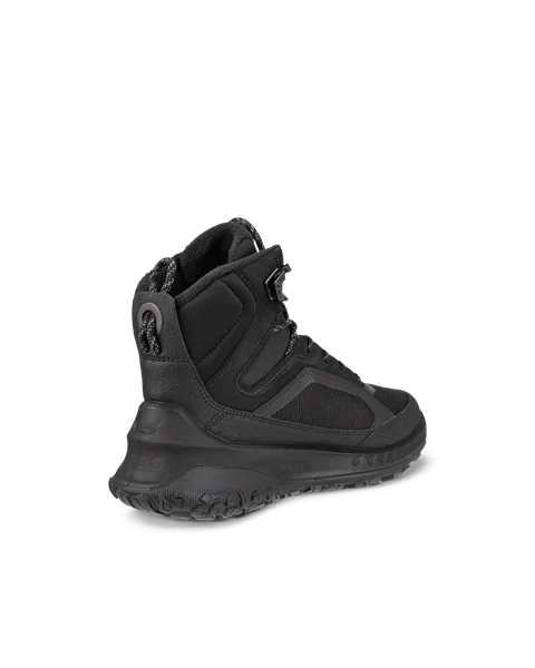 Damskie nubukowe wodoodporne buty trekkingowe ECCO® ULT-TRN - Czarny - B