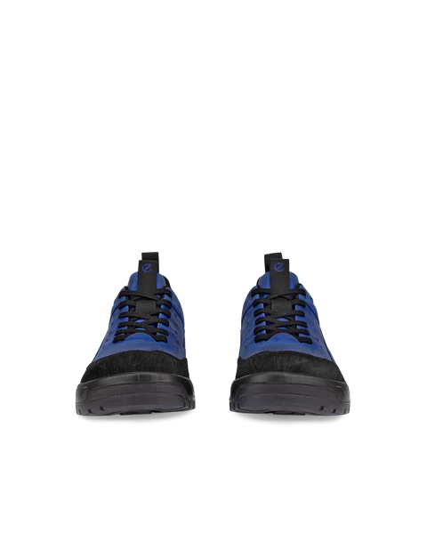 Men's ECCO® Offroad Nubuck Waterproof Hiking Trainer - Blue - Front_Pair