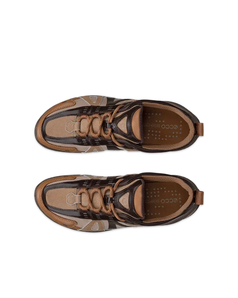 Women's ECCO® BIOM Lite Suede Outdoor Trainer - Brown - Top_Left_Pair