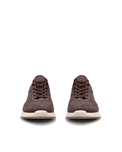 Men's ECCO® Exostride Nubuck Gore-Tex Outdoor Trainer - Brown - Front_Pair