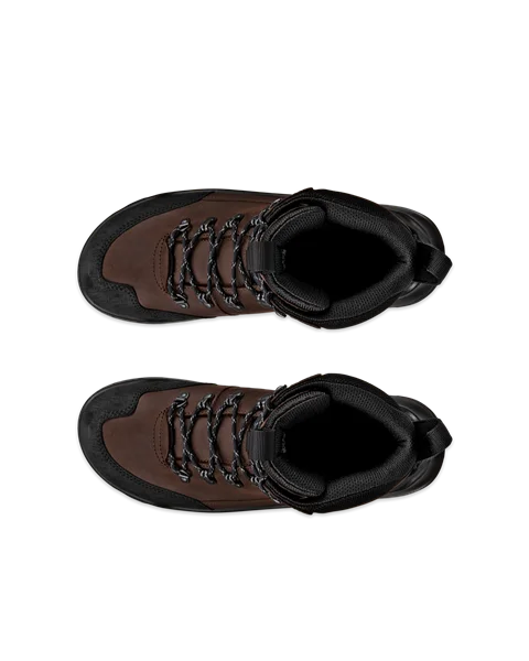 ECCO® Offroad chaussures de randonnée imperméable de plein air mi-hautes en nubuck pour homme - Marron - Top_Left_Pair