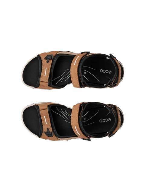Women's ECCO® Offroad Nubuck Hiking Sandal - Brown - Top_Left_Pair