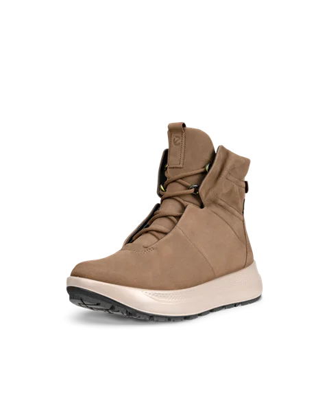 Women's ECCO® Solice Nubuck Gore-Tex Mid-Cut Outdoor Boot - Brown - M