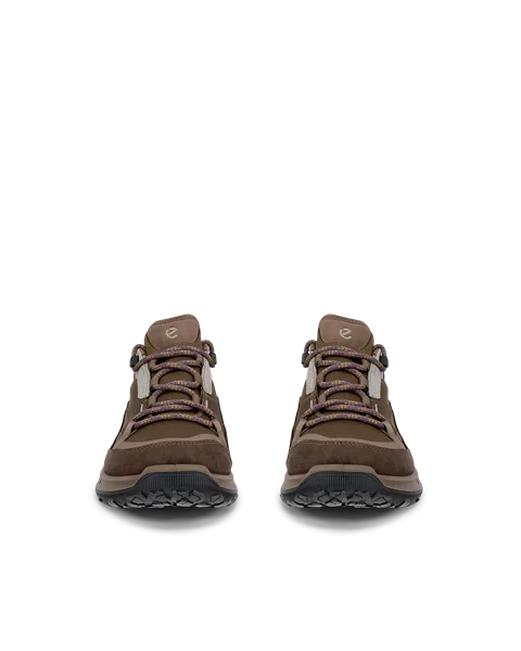 Women's ECCO® ULT-TRN Low Nubuck Waterproof Hiking Shoe - Brown - Front_Pair