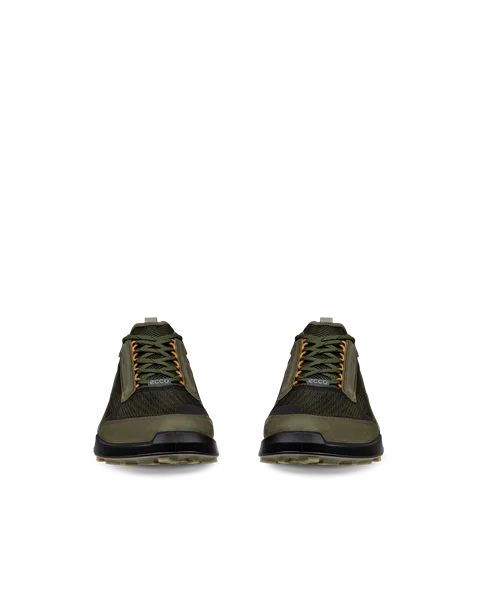 ECCO® Biom 2.1 X Mountain Herren Wasserdichter Wanderschuh aus Nubukleder - Grün - Front_Pair