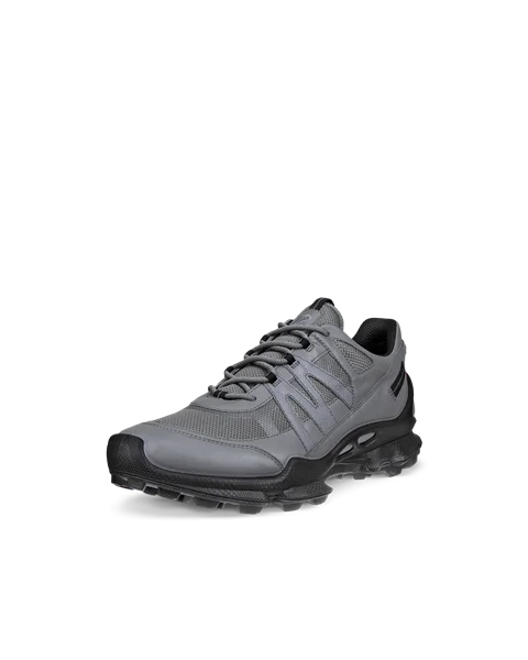 ECCO® Biom C-Trail Heren leren Gore-Tex sneaker - Grijs - M