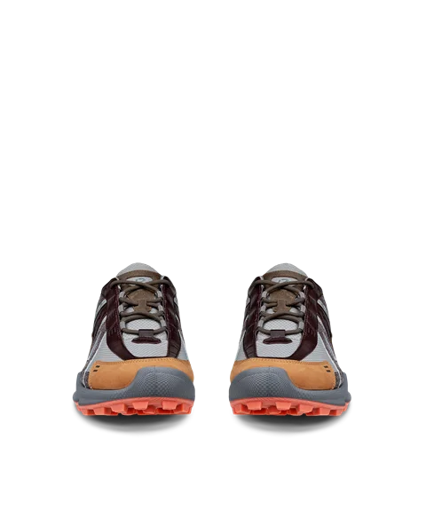 Męskie skórzane buty outdoorowe ECCO® BIOM C-Trail - Szary - Front_Pair