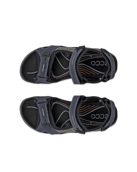 Men's ECCO® Offroad Nubuck Hiking Sandal - Grey - Top_Left_Pair