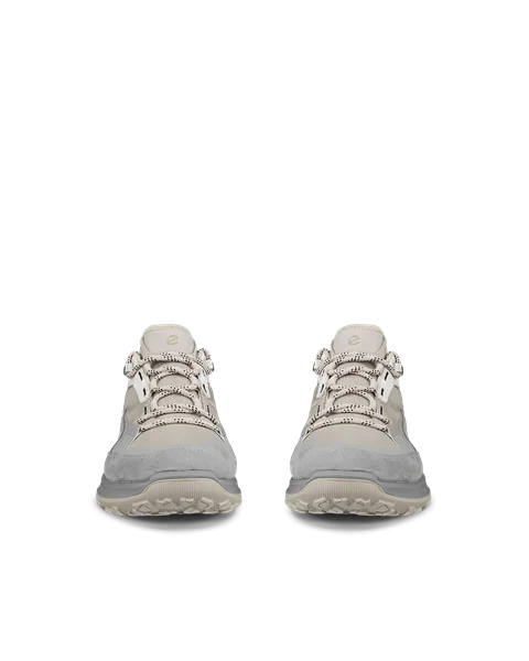 Ženski vodoodporni pohodni čevlji iz nubuk usnja ECCO® ULT-TRN - Siva - Front_Pair