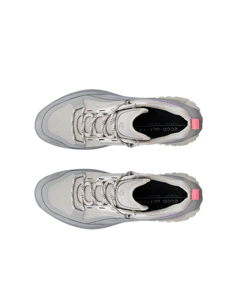 Women's ECCO® ULT-TRN Nubuck Waterproof Hiking Shoe - Grey - Top_Left_Pair