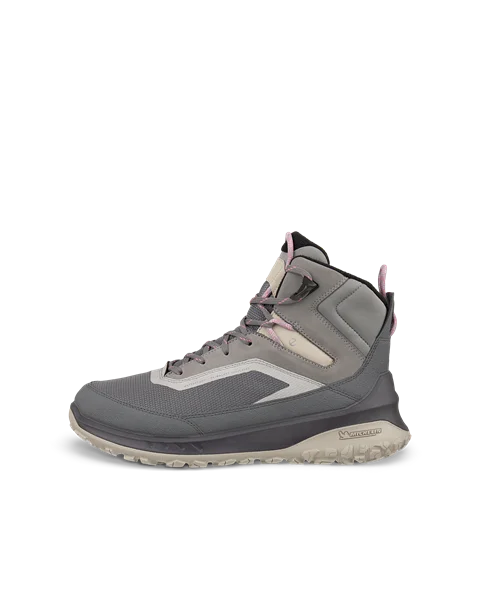 Women's ECCO® ULT-TRN Nubuck Waterproof Hiking Boot - Grey - O