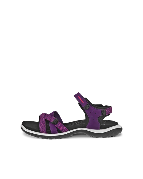 Women's ECCO® Offroad Roam Nubuck Two Strap Sandal - Purple - O
