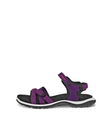 Women's ECCO® Offroad Roam Nubuck Two Strap Sandal - Purple - O