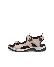 Women's ECCO® Offroad Nubuck Hiking Sandal - Pink - O