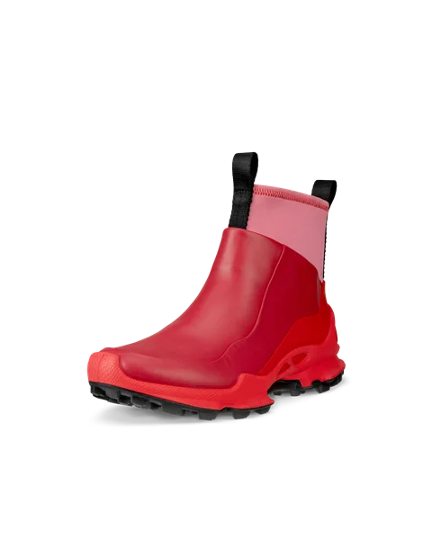 Women's ECCO® Biom C-Trail Leather Mid-Cut Boot - Red - M