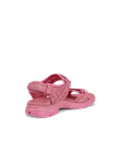 Women's ECCO® Offroad Leather Hiking Sandal - Pink - B