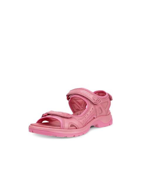 Women's ECCO® Offroad Leather Hiking Sandal - Pink - M