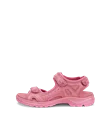 Damskie skórzane sandały outdoor ECCO® Offroad - Różowy - O
