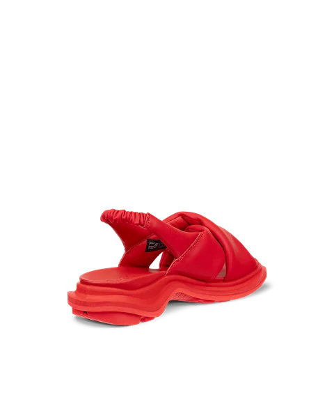 Women's ECCO® Offroad Leather Walking Sandal - Red - B
